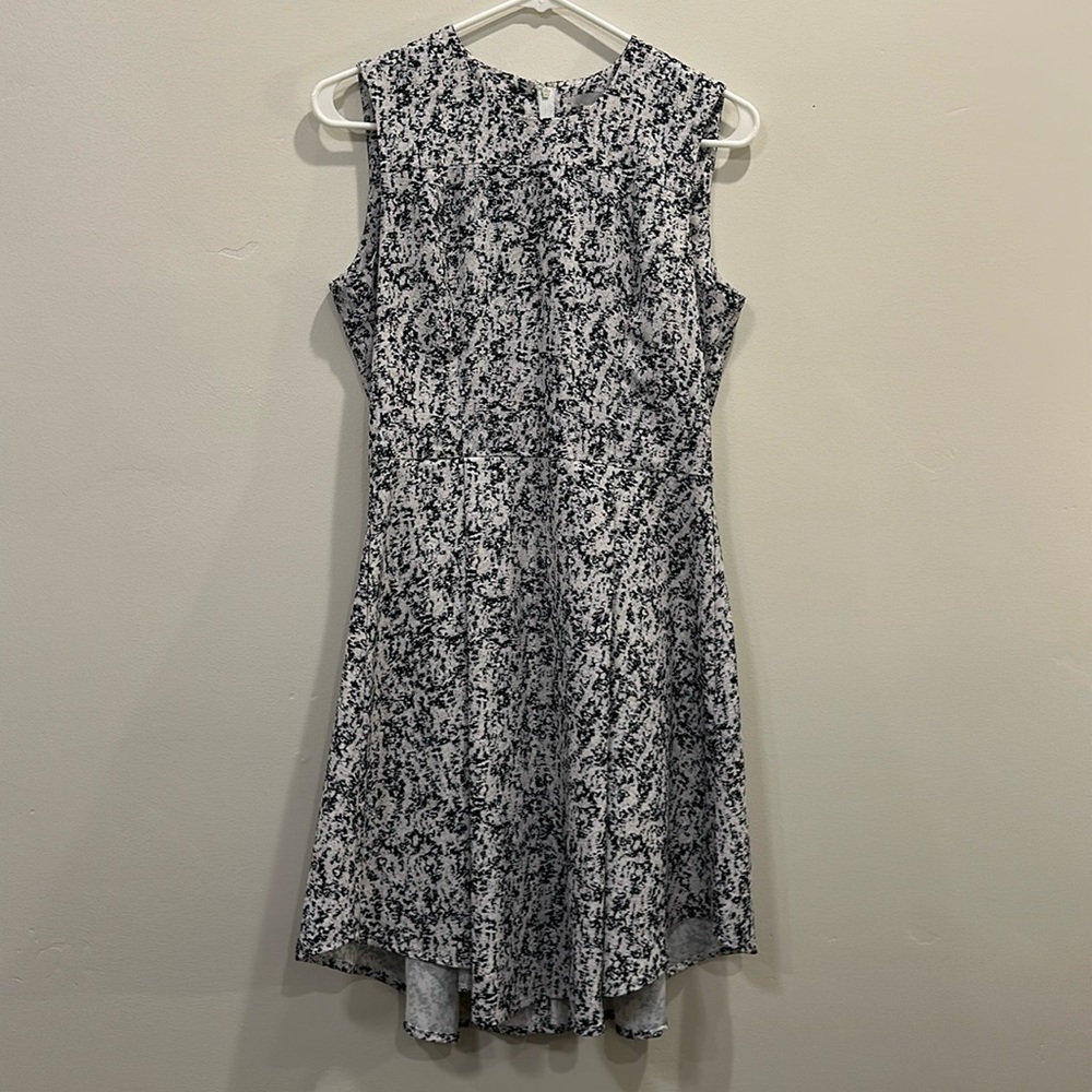 H&M. Size 8. Skater style dress. Black, gray and white.